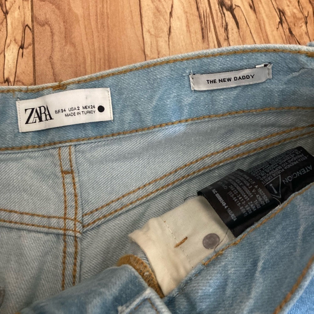 Zara jeans the new daddy high rise size 2 baggier legs - Picture 7 of 7